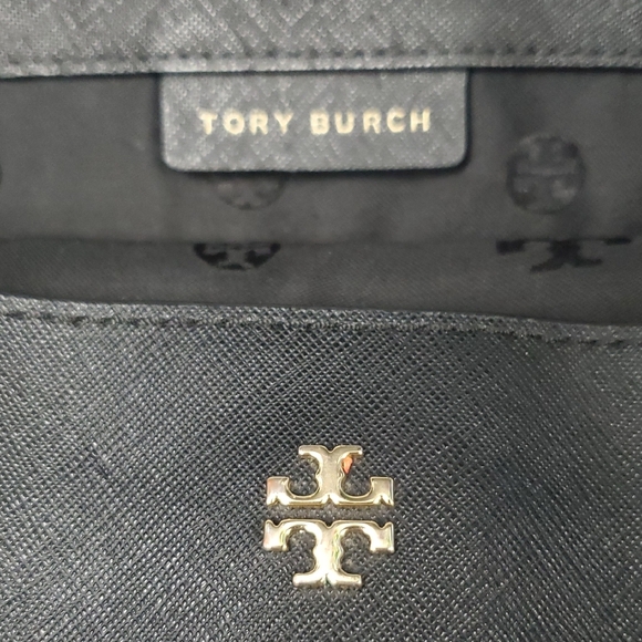 Tory Burch Black Tote Bag with Gold Accents - Picture 2 of 16